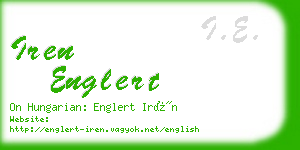 iren englert business card